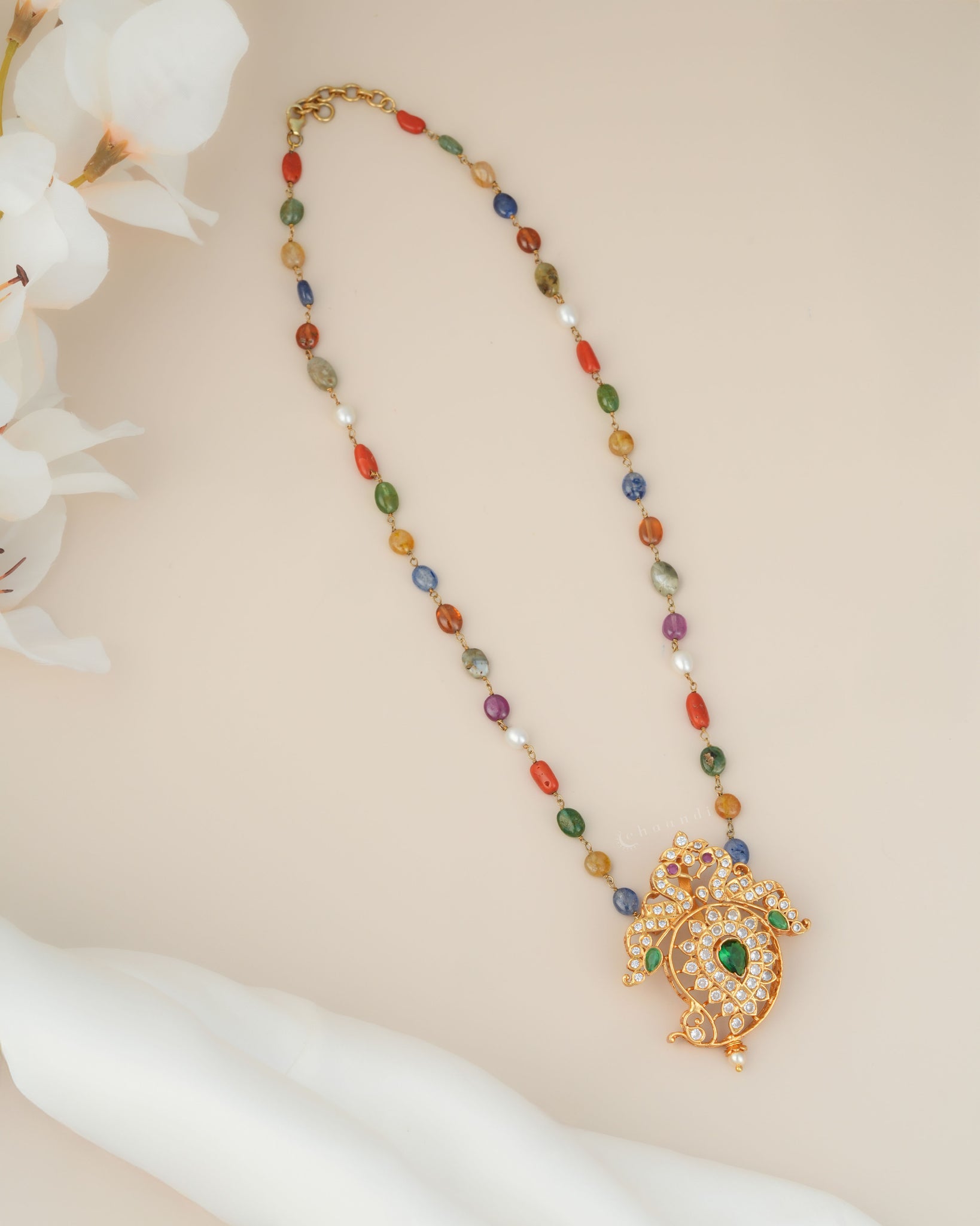 Gold Polish Silver Necklace CHN1964