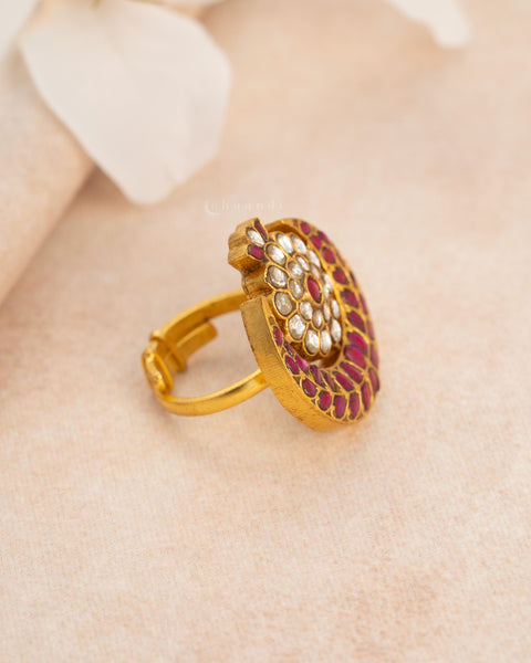 Gold polish Silver Ring CHFR1053