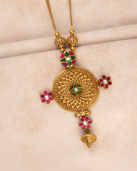 Gold Polish Silver Necklace CHN1974