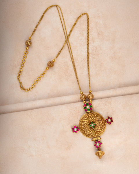 Gold Polish Silver Necklace CHN1974