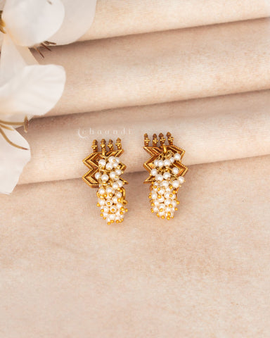 Gold Polish Silver Earrings CHE2387