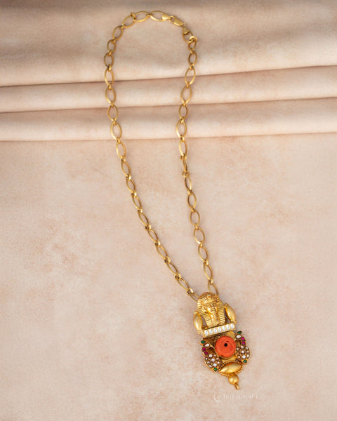 Gold Polish Silver Necklace CHN1989