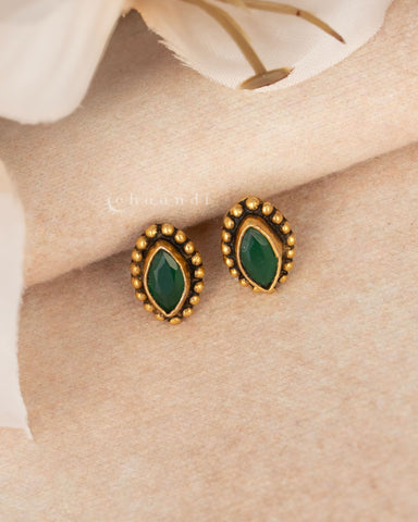 Gold Polish Silver Earrings CHE2388