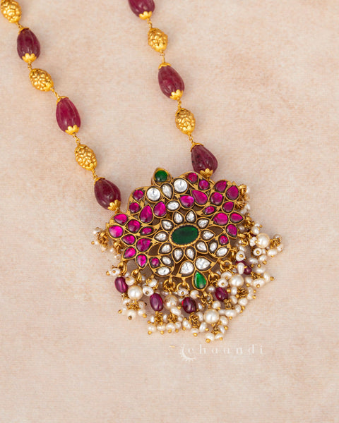 Gold Polish Silver Necklace CHN1986