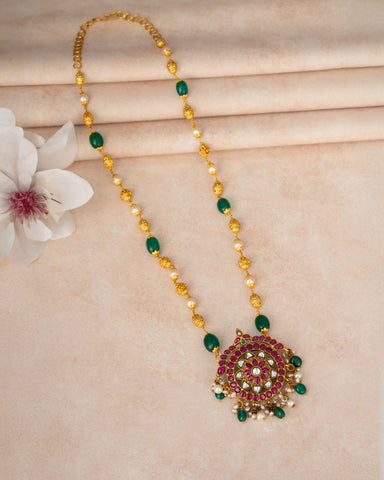 Gold Polish Silver Necklace CHN1988