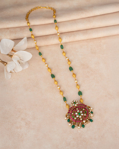 Gold Polish Silver Necklace CHN1987