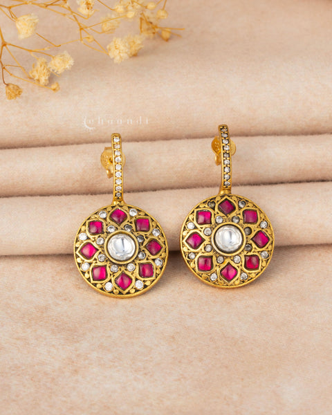 Gold Polish Silver Earrings