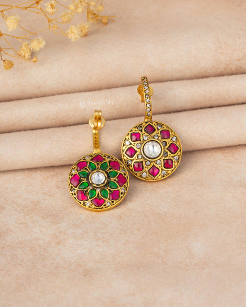 Gold Polish Silver Earrings