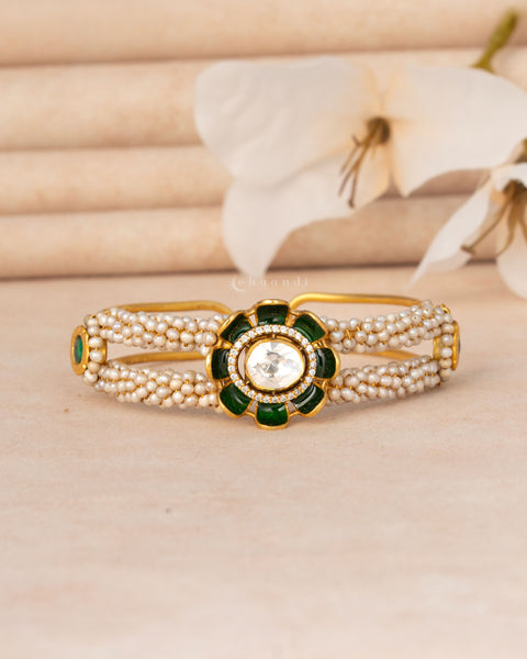 Gold Polish Silver Bangle (Single)