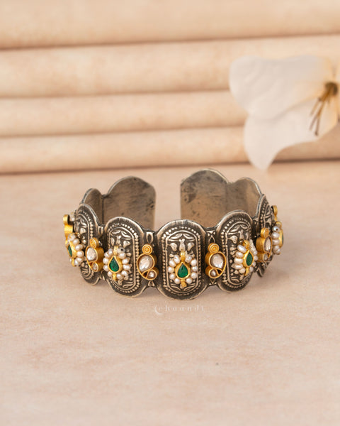 Two Tone Silver Bangle (Single)