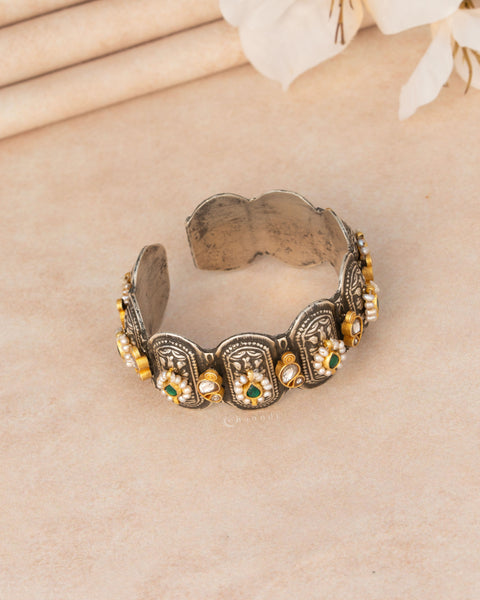 Two Tone Silver Bangle (Single)