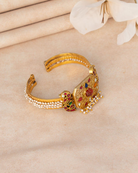 Gold Polish Silver Bangle  (Single)