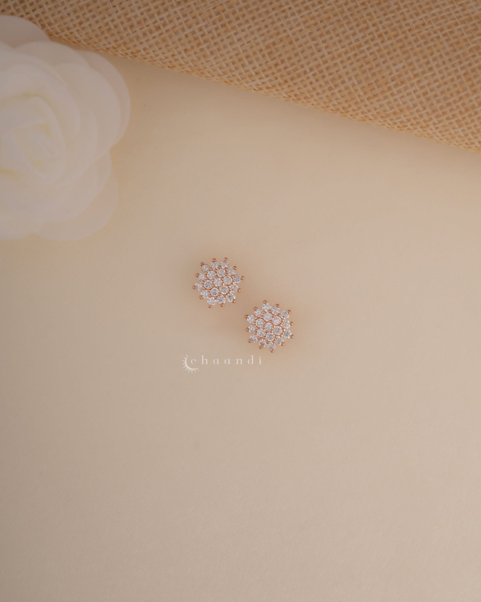 Rose Gold Silver Earrings SER1012