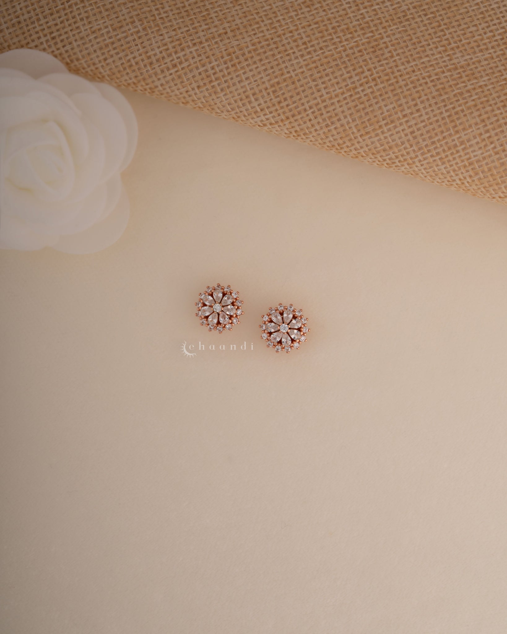 Rose Gold Silver Earrings SER1011