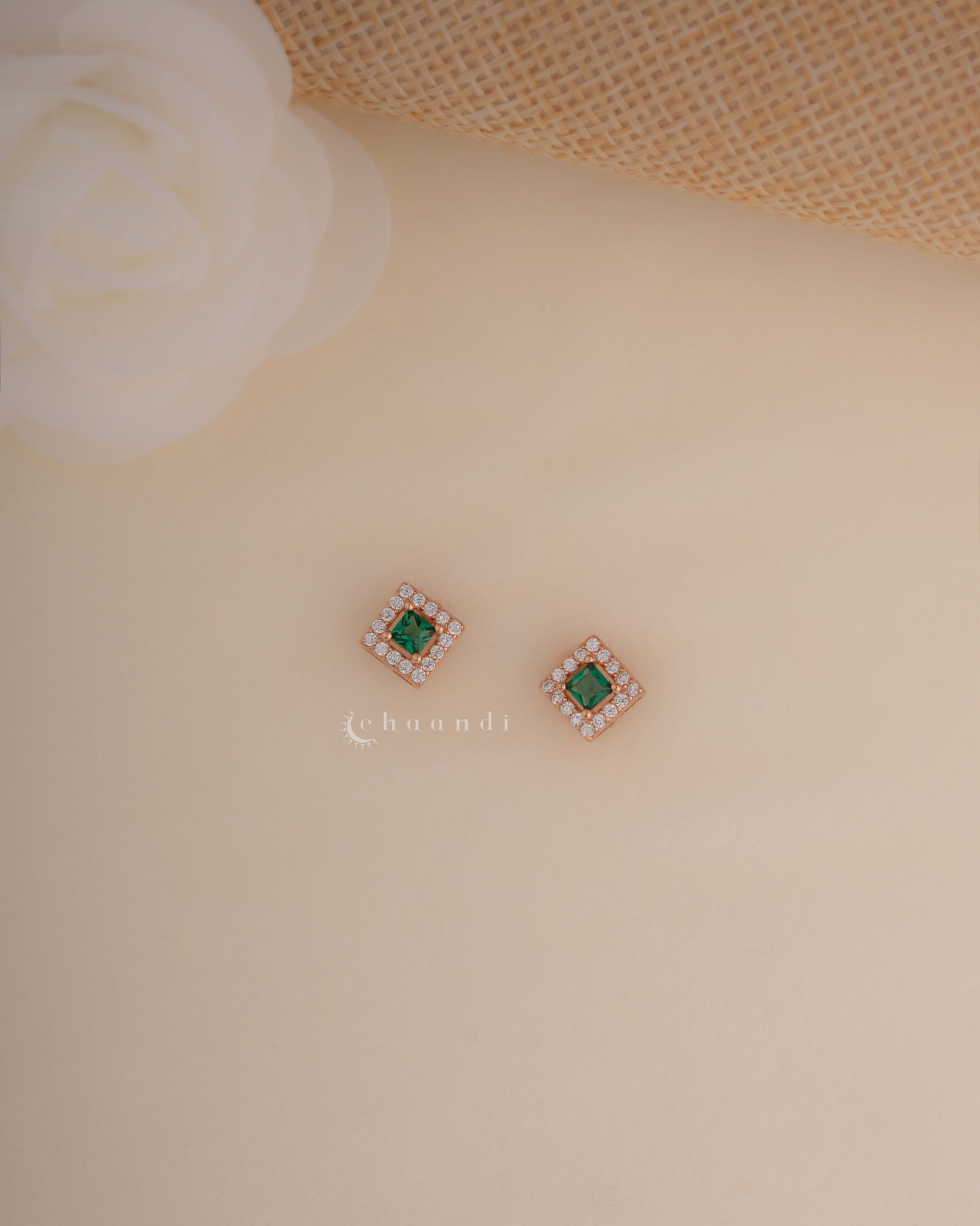 Rose Gold Silver Earrings SER1015