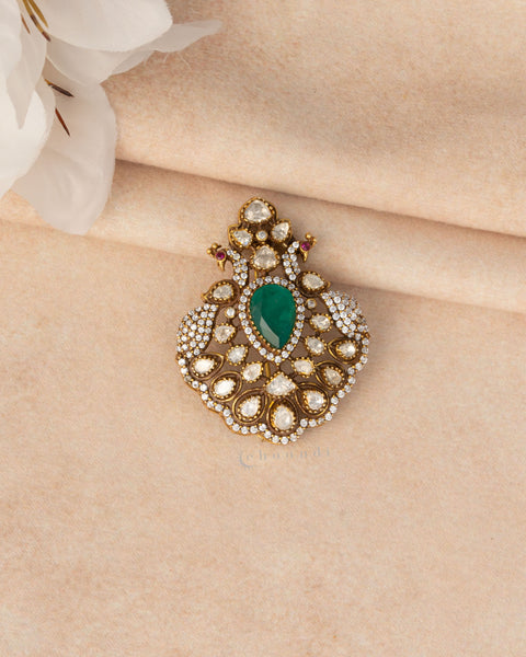Gold Polish Silver Pendant