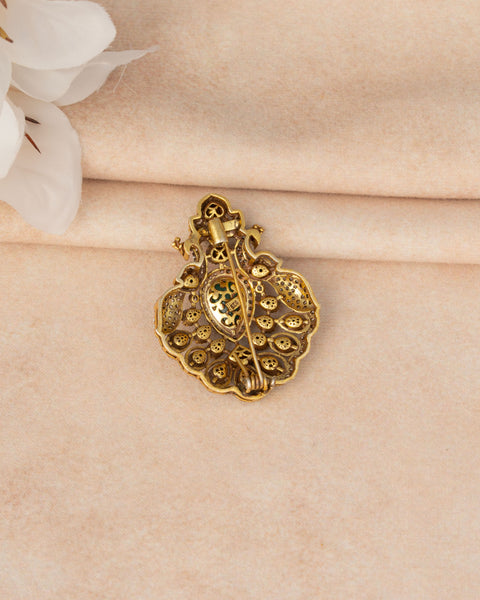 Gold Polish Silver Pendant