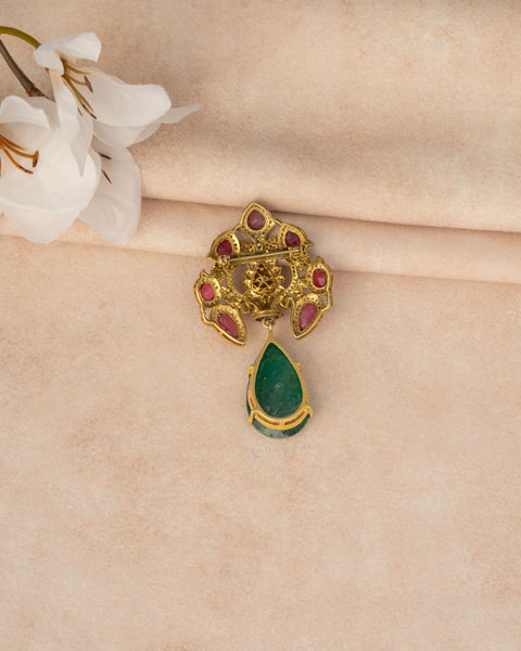Gold Polish Silver Pendant