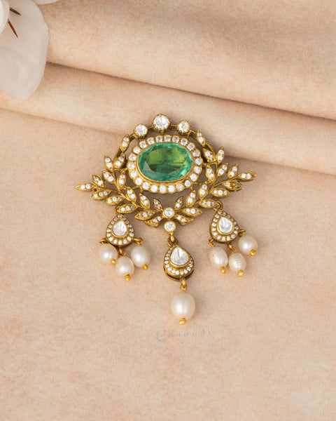 Gold Polish Silver Pendant CHP1046