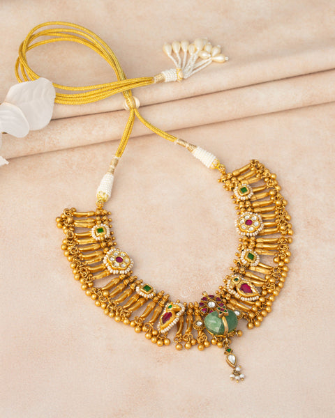 Gold Polish Silver Necklace