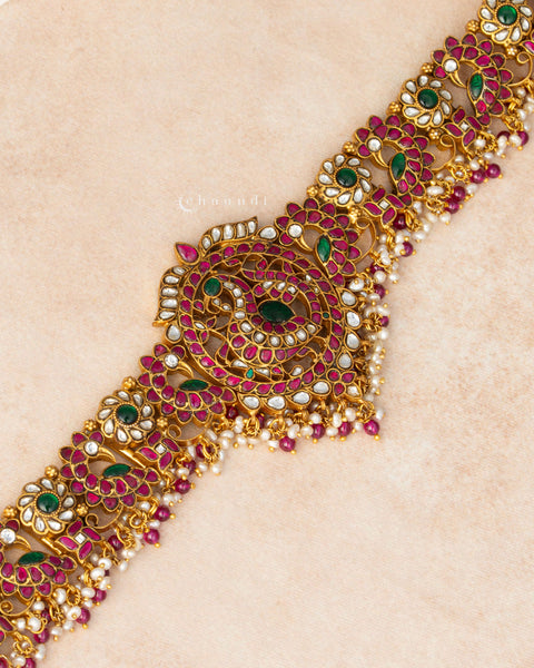 Gold Polish Silver Hip Belt/Oddiyanam CHN2109