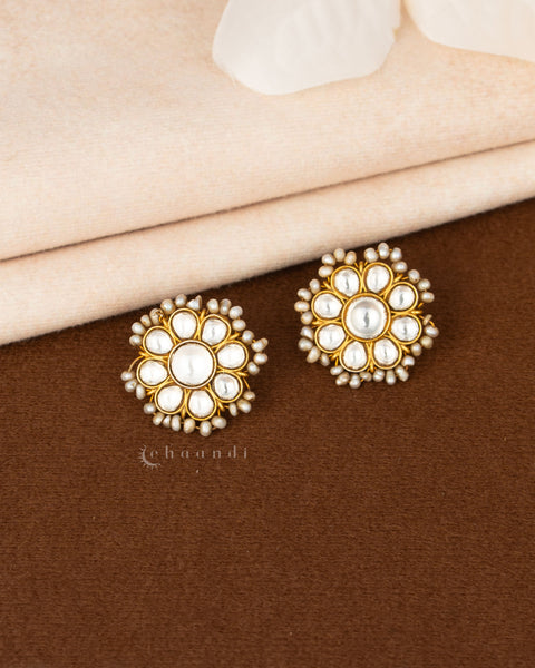 Gold Polish Silver Earrings CHE2484