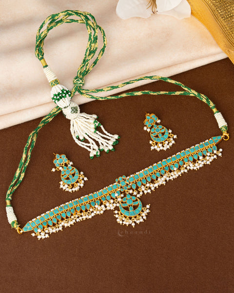 Gold Polish Silver Necklace Set
