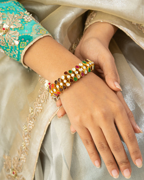 Gold Polish Silver Bracelet/Pochi (Single)