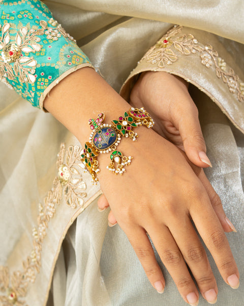 Gold Polish Silver Bracelet/Choker