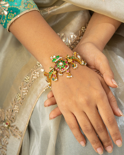 Gold Polish Silver Bracelet/Choker