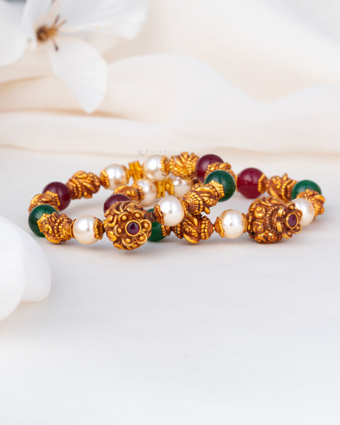 Gold Polish Silver Bangle (Single)