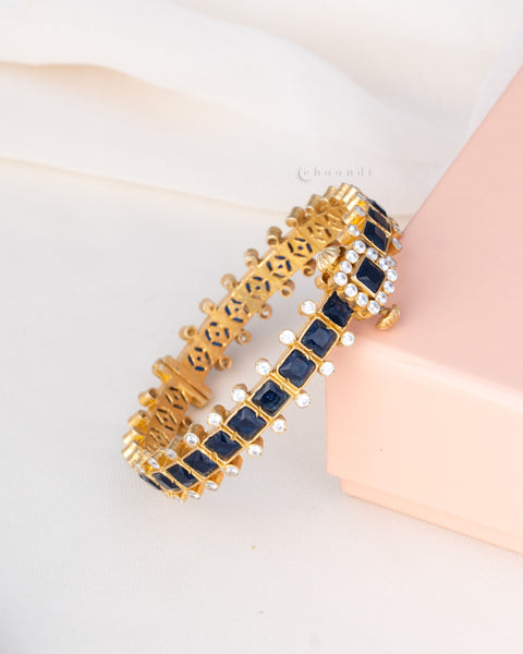 Gold Polish Silver Bangle (Single)