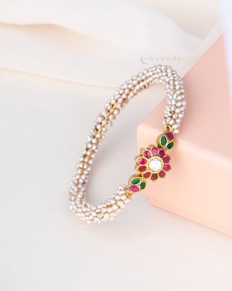 Gold Polish Silver Bangle (Single)