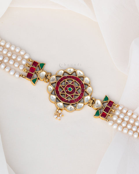 Gold Polish Silver Bracelet/Choker