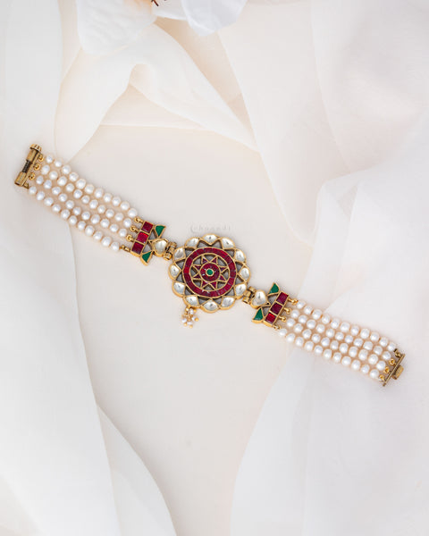 Gold Polish Silver Bracelet/Choker