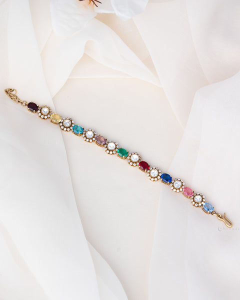Gold Polish Silver Bracelet/Choker