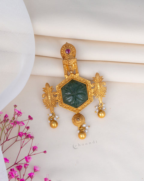 Gold Polish Silver Pendant