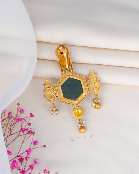 Gold Polish Silver Pendant