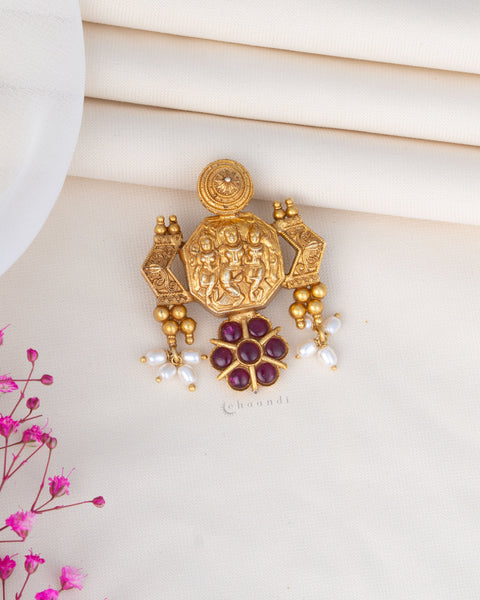 Gold Polish Silver Pendant