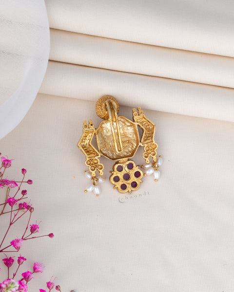 Gold Polish Silver Pendant
