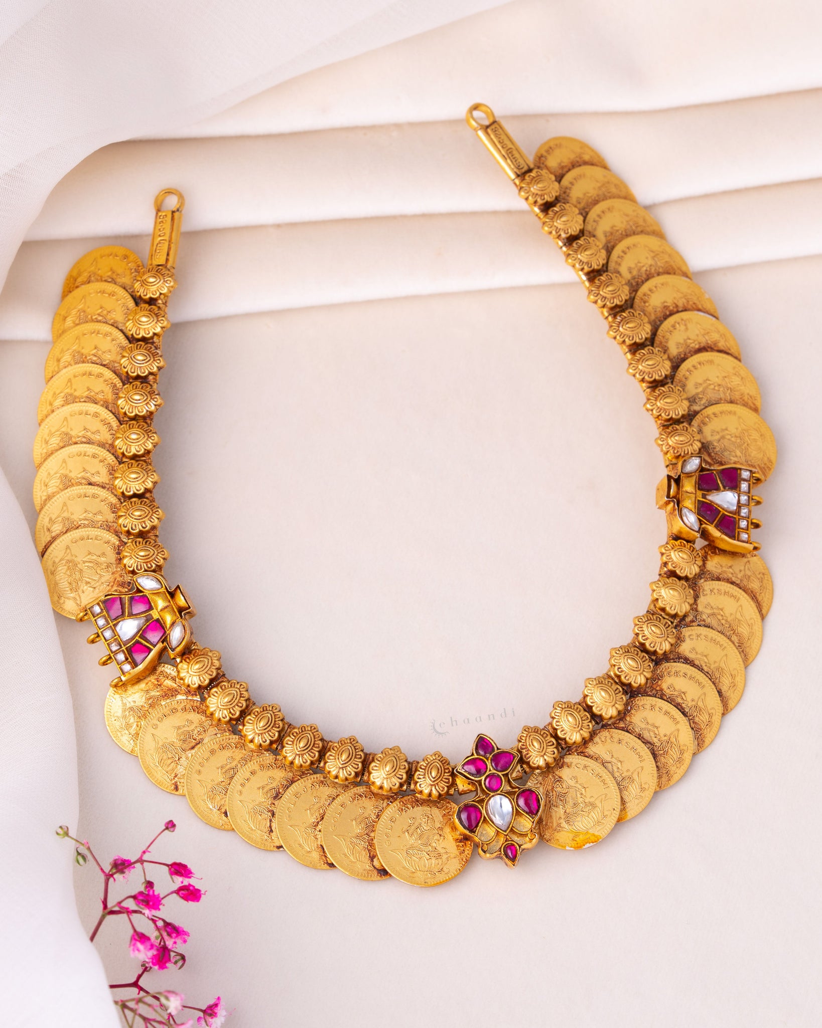 Gold Polish Silver Necklace CHN2141 – CHAANDI