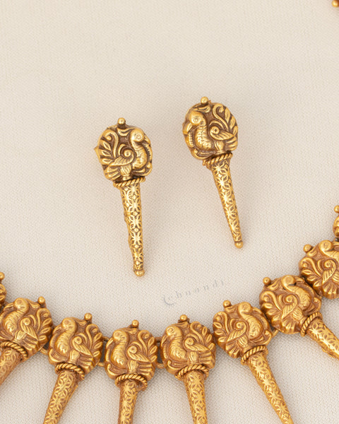 Gold Polish Silver Necklace Set CHN2175