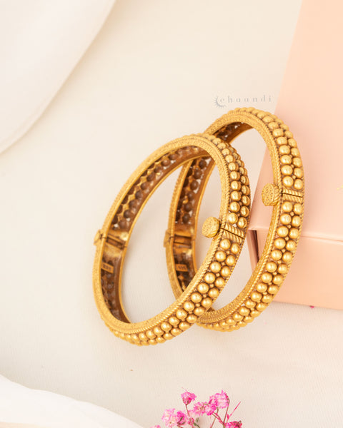 Gold Polish Silver Bangle (Single)