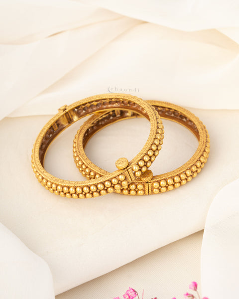 Gold Polish Silver Bangle (Single)