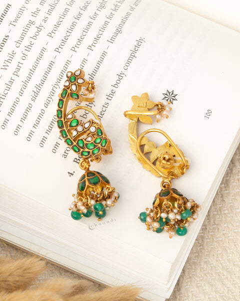 Gold Polish Silver Earrings CHE2549
