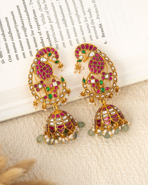 Gold Polish Silver Earrings