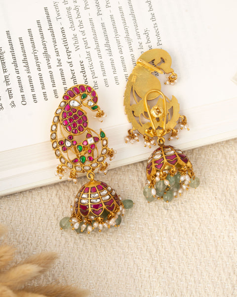 Gold Polish Silver Earrings