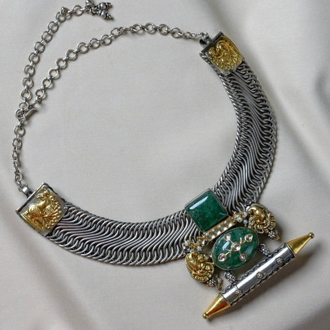 Gold Polish Silver Necklace CHN1290