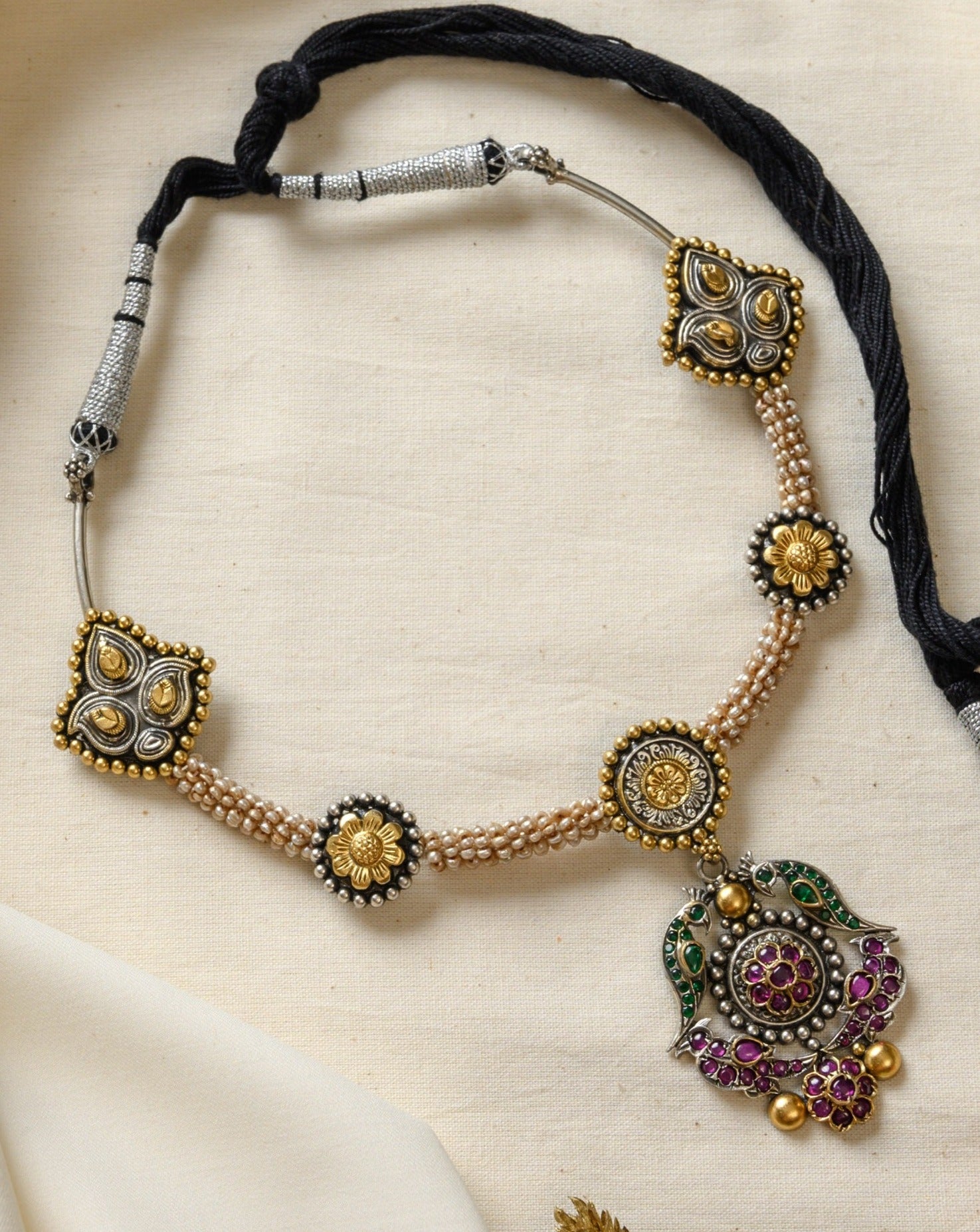 Gold Polish Silver Necklace CHN1336 – CHAANDI