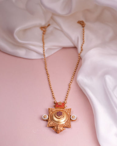 Gold Polish Silver Necklace CHN1850